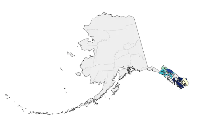 American Bittern county map