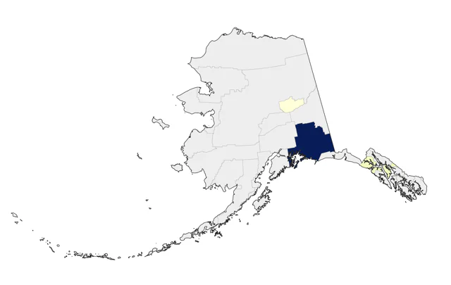 American Black Duck county map