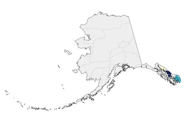 Ash-throated Flycatcher county map