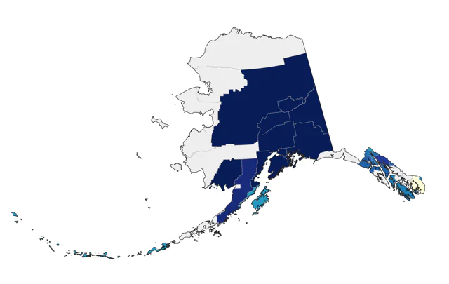 Black-backed Woodpecker county map
