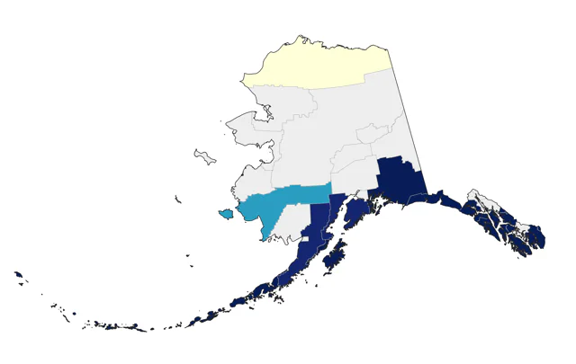Black-footed Albatross county map