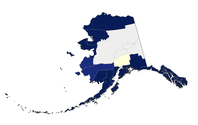 Black-legged Kittiwake county map