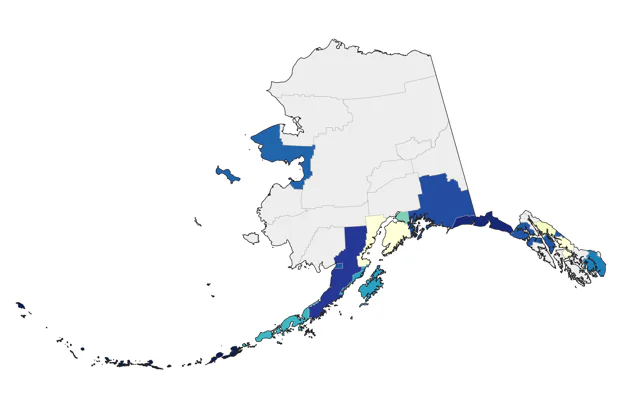 Black-tailed Gull county map