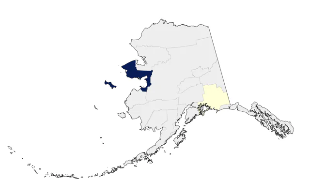 Blue-headed Vireo county map