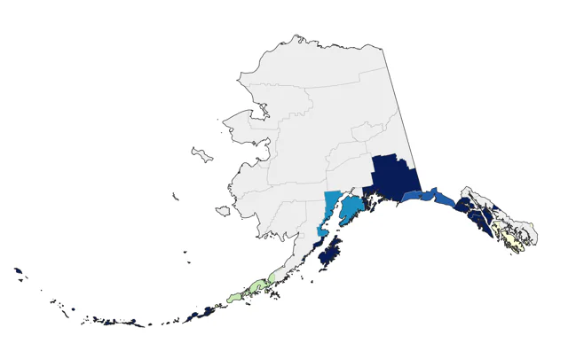 Buller's Shearwater county map