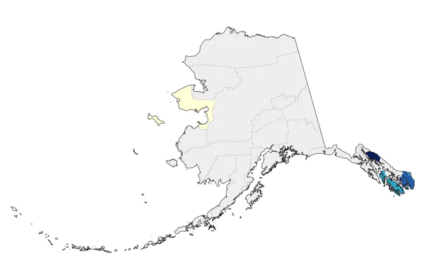 Bullock's Oriole county map