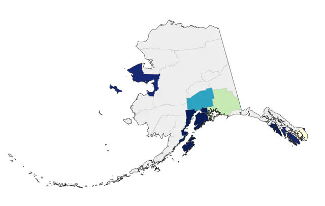 Cassin's Finch county map