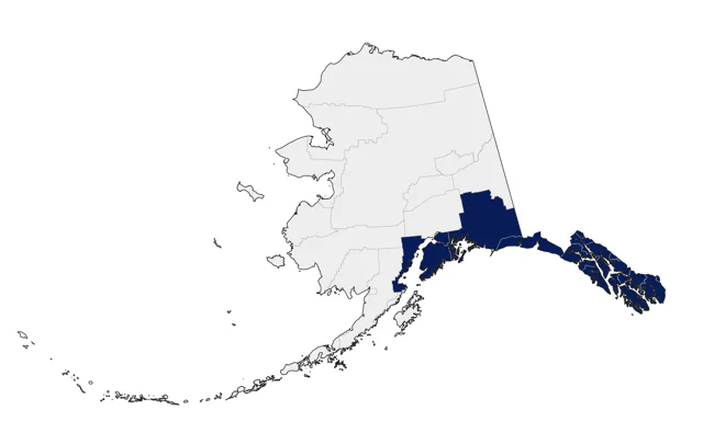 Chestnut-backed Chickadee county map