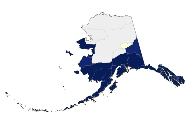Double-crested Cormorant county map