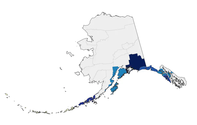 Flesh-footed Shearwater county map