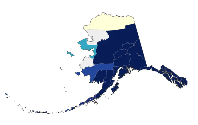 Golden-crowned Kinglet county map