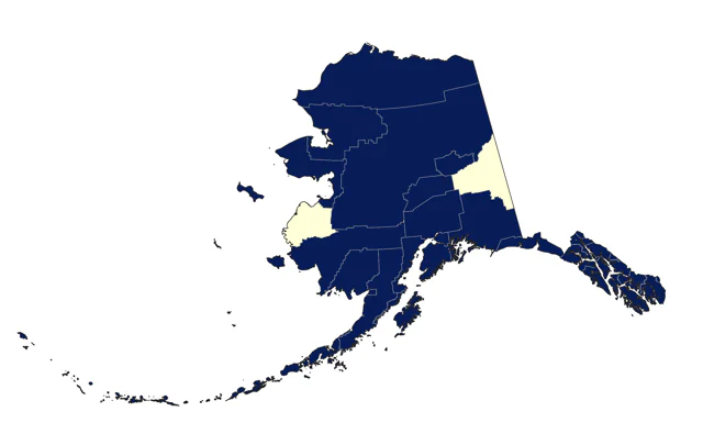 Harlequin Duck county map