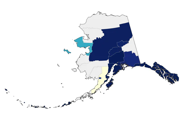Hooded Merganser county map