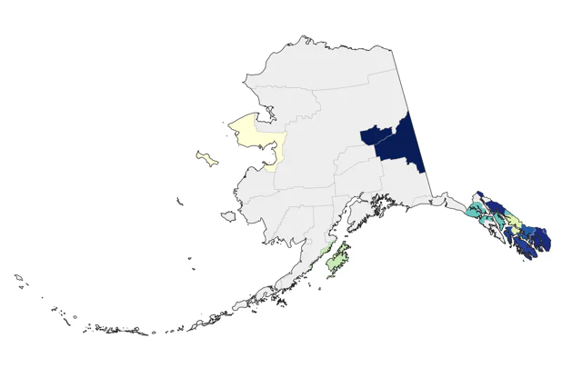 House Sparrow county map