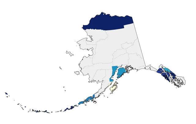 Lesser Black-backed Gull county map