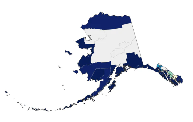 Northern Fulmar county map