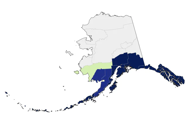 Pacific Wren county map