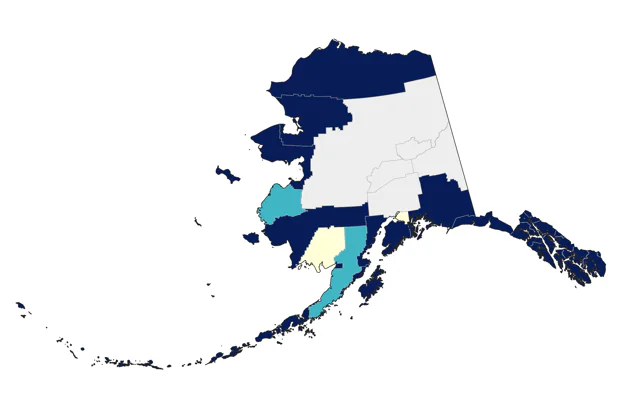 Pelagic Cormorant county map