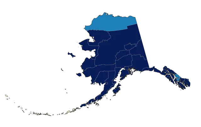 Pine Grosbeak county map