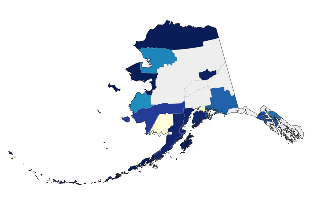 Red-necked Stint county map