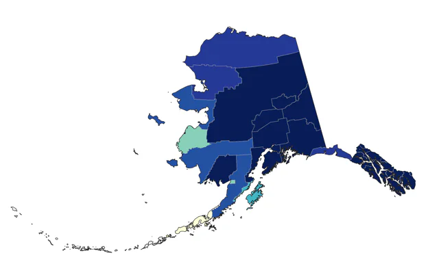 Red-tailed Hawk county map