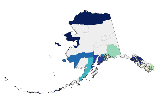 Red-throated Pipit county map