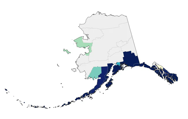 Rhinoceros Auklet county map
