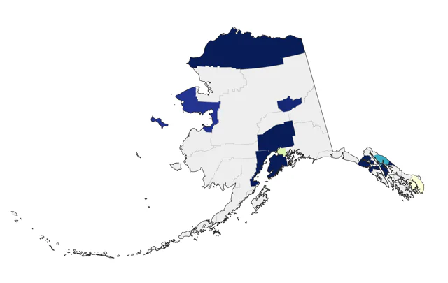 Ross's Goose county map
