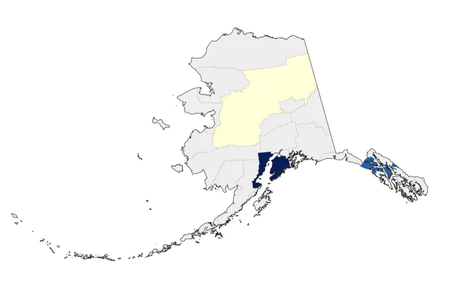 Ruby-throated Hummingbird county map