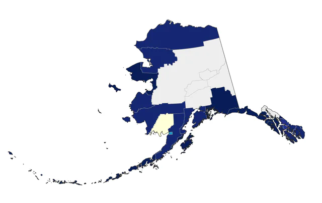 Short-tailed Shearwater county map