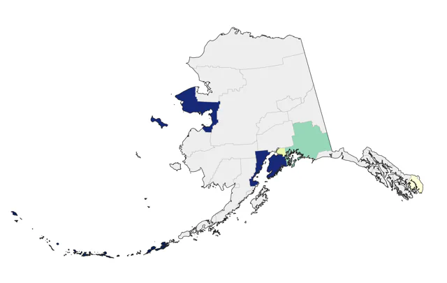 Siberian Pipit county map