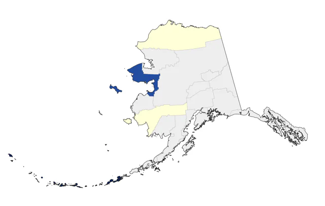 Siberian Rubythroat county map