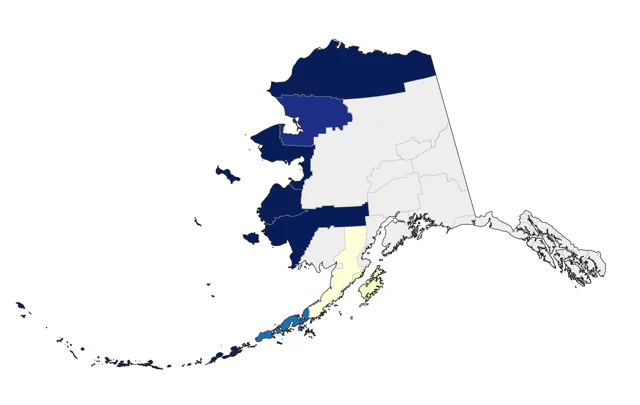 Spectacled Eider county map