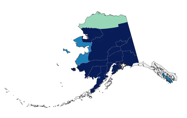 Spruce Grouse county map
