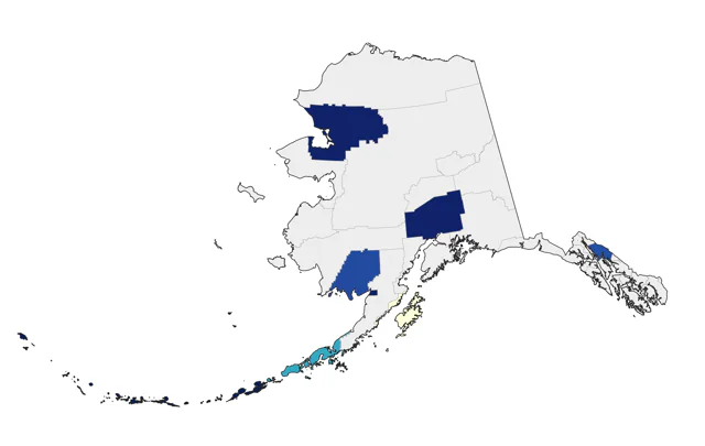 Steller's Sea-Eagle county map
