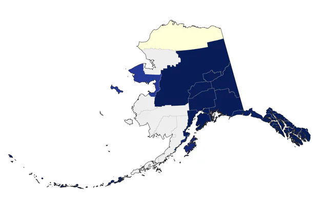 Townsend's Warbler county map