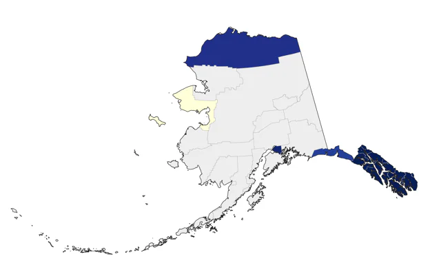 Western Flycatcher county map