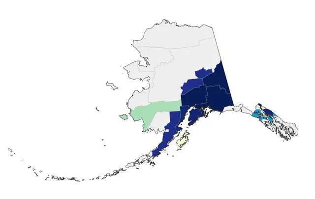White-tailed Ptarmigan county map