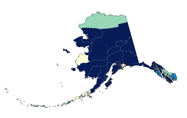 White-winged Crossbill county map