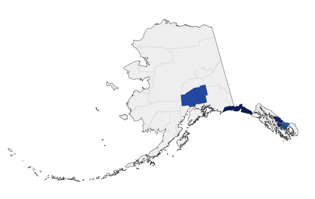 White-winged Dove county map