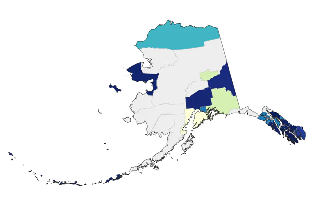 Yellow-headed Blackbird county map