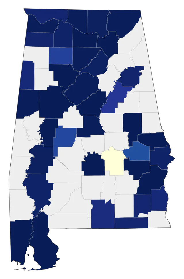 American Bittern county map