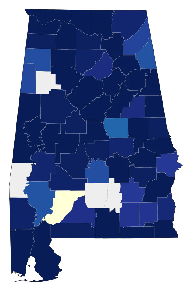 American Woodcock county map