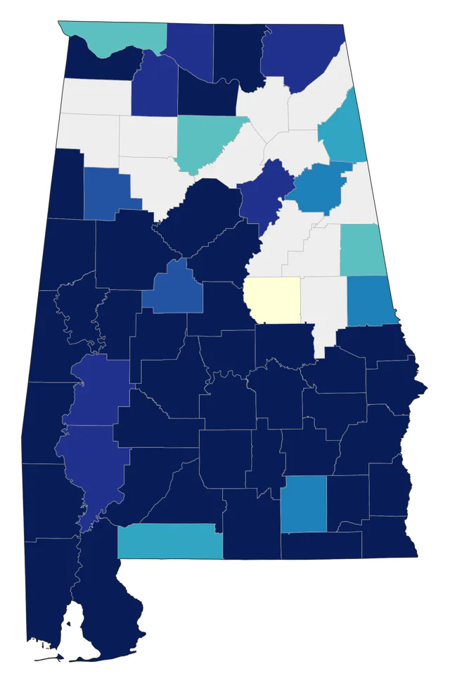 Anhinga county map