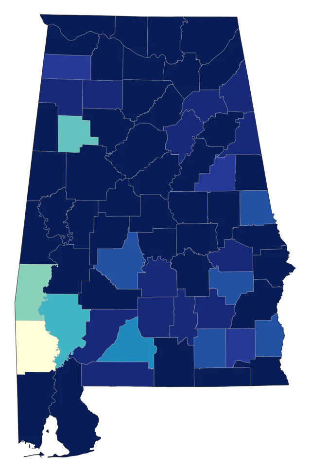 Baltimore Oriole county map