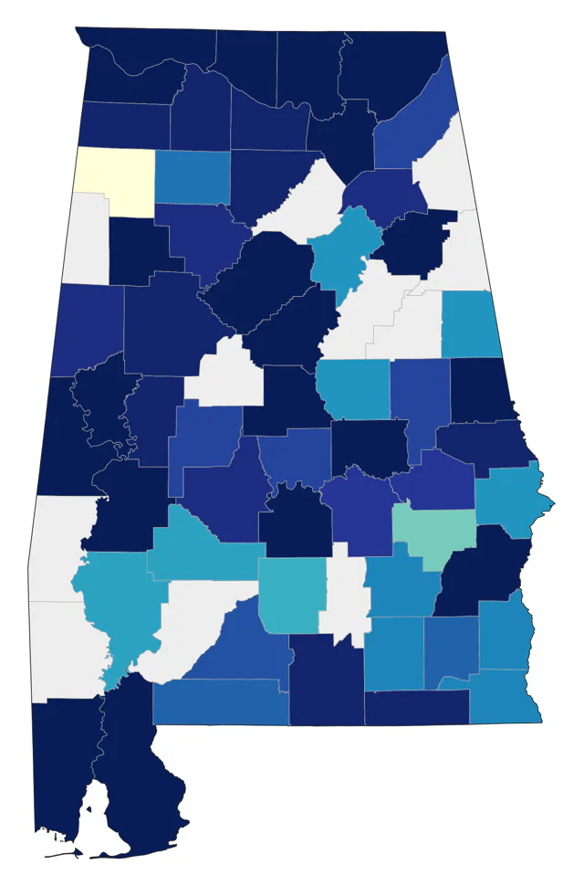 Bank Swallow county map