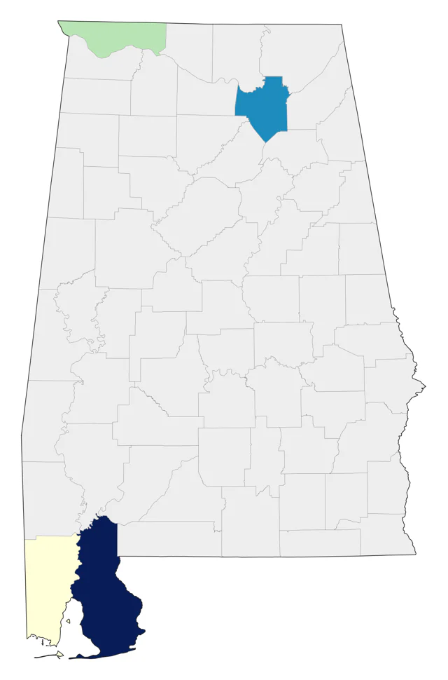 California Gull county map