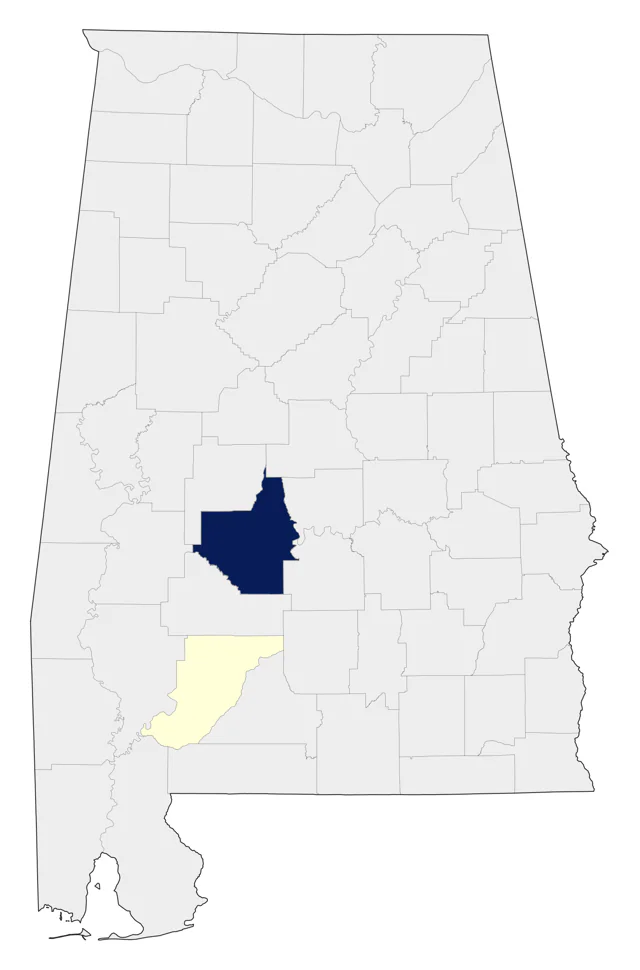Carolina Parakeet county map