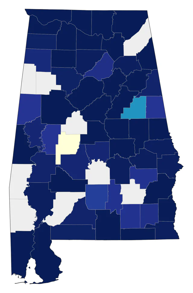 Common Loon county map