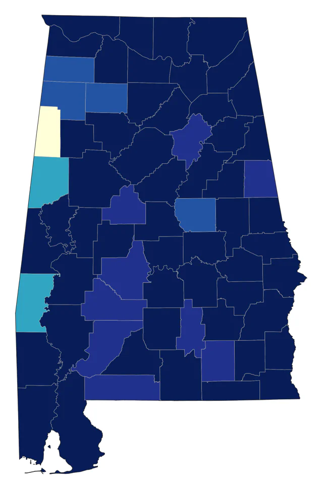 Cooper's Hawk county map